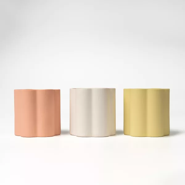 Керамический подсвечник с цветочным краем Художественный