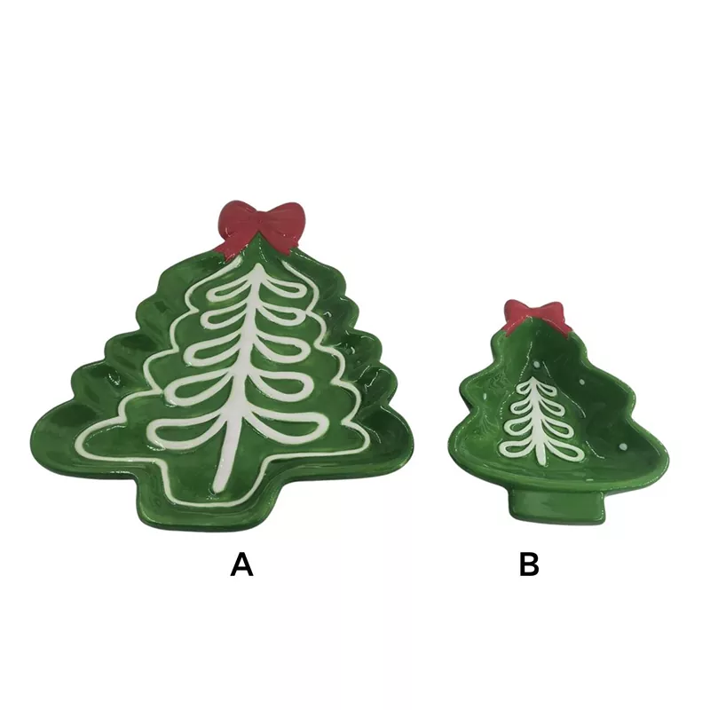 Рождественская Елочная Тарелка Ручная Роспись Праздничный Подарок